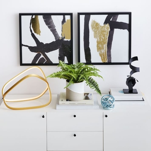 Faux Fern Plant With Black Plastic Pot