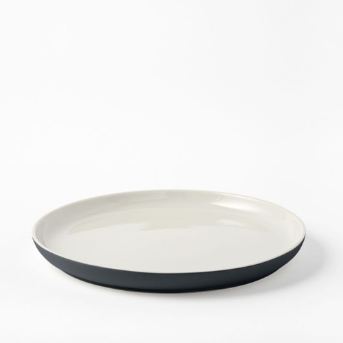 Kaloh Stoneware Dinner Plates, Black, Set of 4