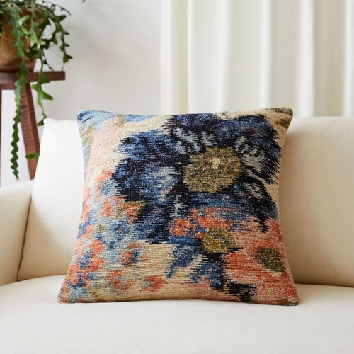 Floral Ikat Pillow Cover