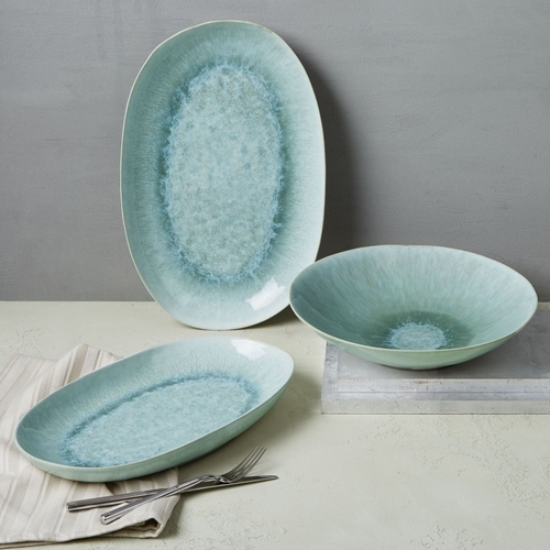 Reactive Glaze Serveware - Dusty Mint