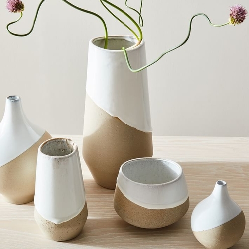 Half-Dipped Stoneware Vases