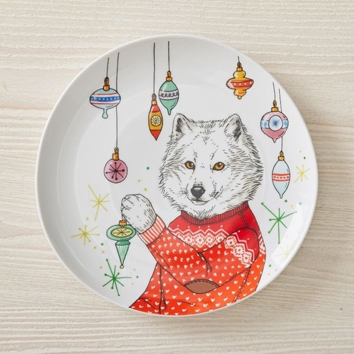 Dapper Animal Holiday Salad Plates