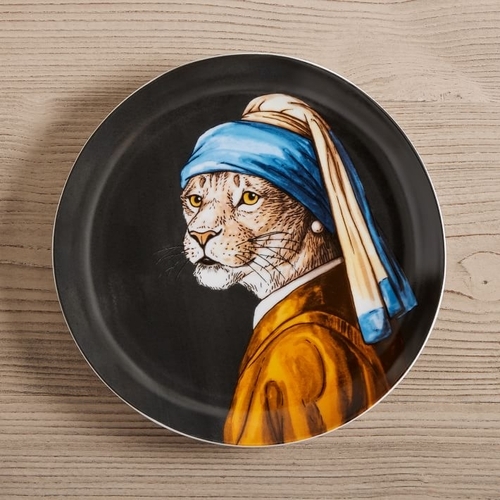 Dapper Animal Works of Art Salad Plate
