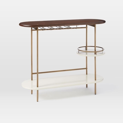 Tiered 40" Bar Console, Parchment