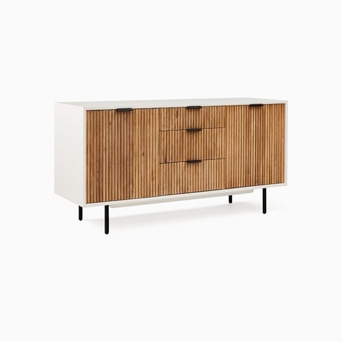 Quinn Wood Buffet - White/Antique Bronze