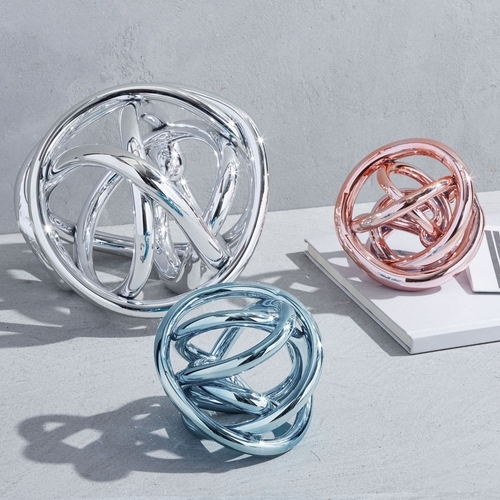Metallic Decorative Glass Knots