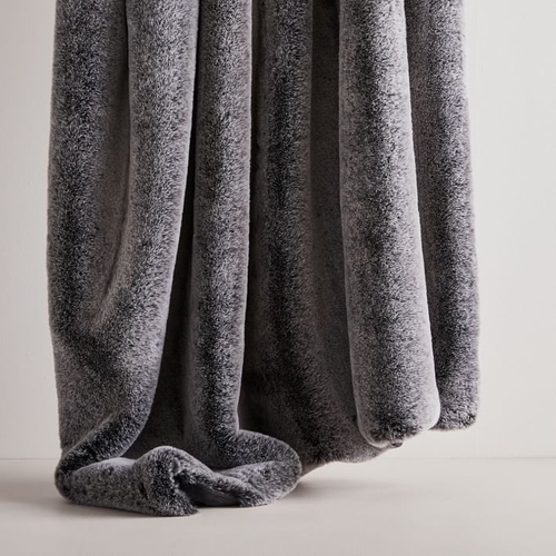 Faux Fur Chinchilla Throw,Individual