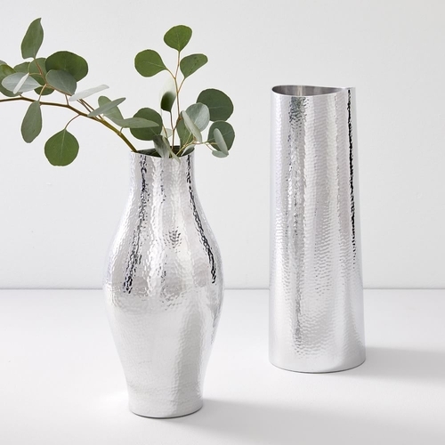 Hammered Metal Vases