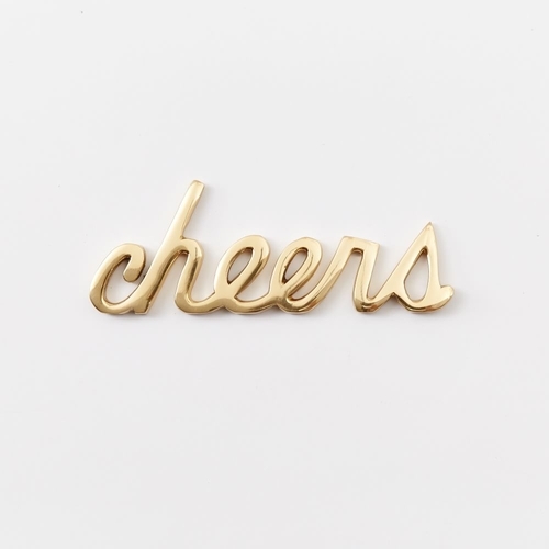 Brass Word Object - Cheers