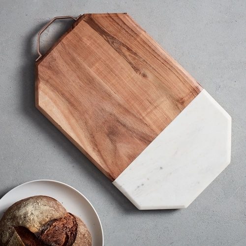 Marble + Wood Cutting Board, Large