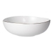 Organic Shaped Porcelain Dinnerware, Set of 4, Gold Rimmed