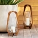 Mid-Century Café Wood Lanterns