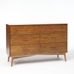 Mid-Century 6-Drawer Dresser, Acorn
