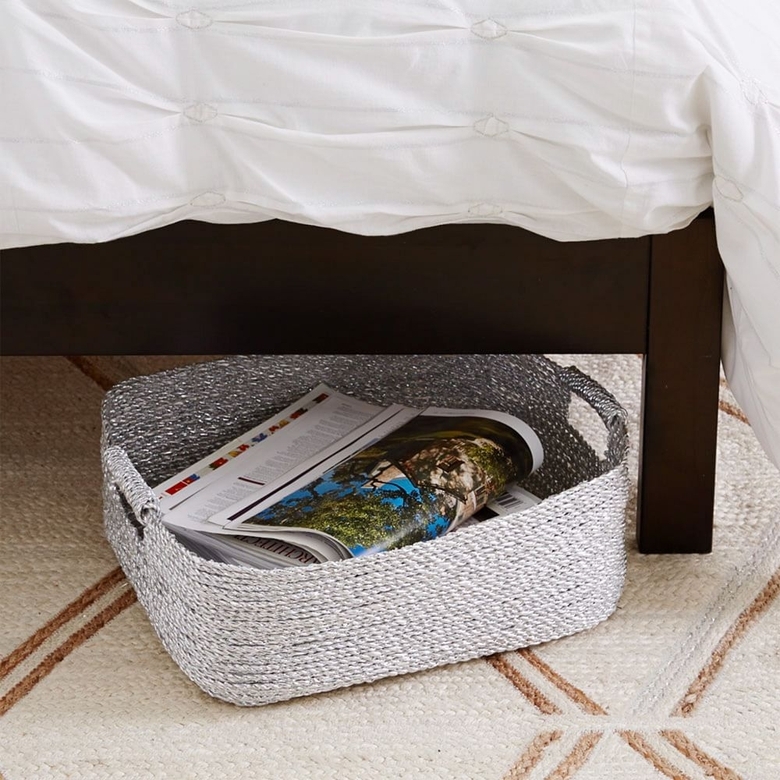 Metallic Woven Baskets, Under the Bed