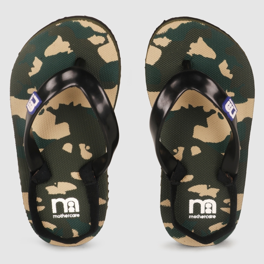

Boys Flip Flop With Back Strap Camo Print Multicolor