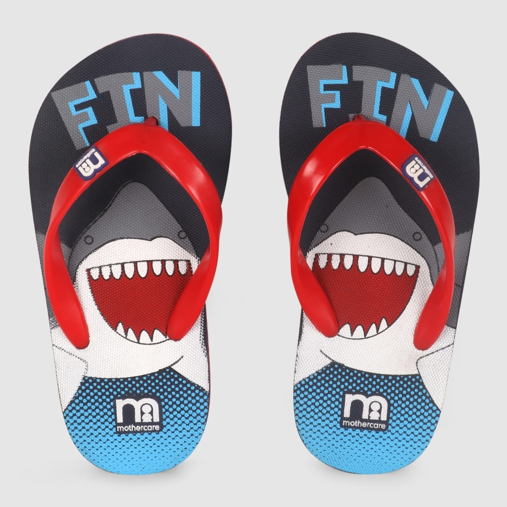 

Boys Flip Flop Shark Print Multicolor