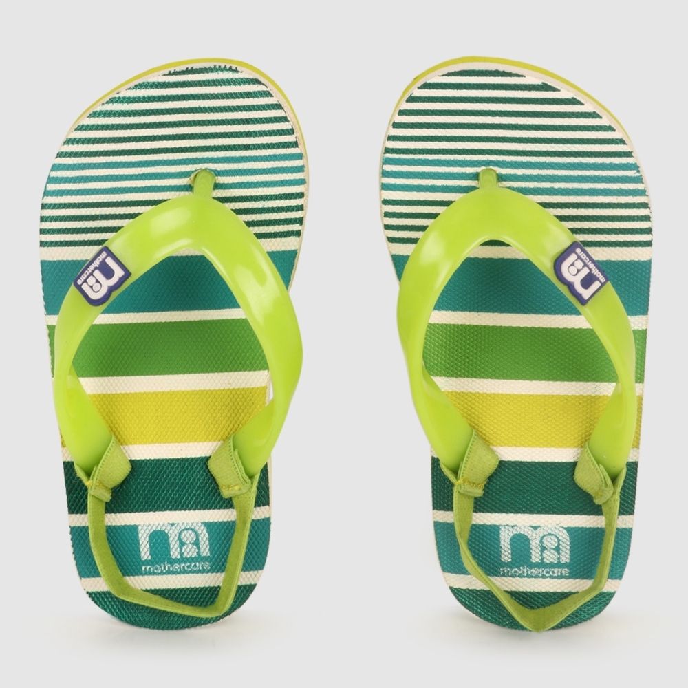 

Unisex Flip Flop With Back Strap Stripe Printed Multicolor