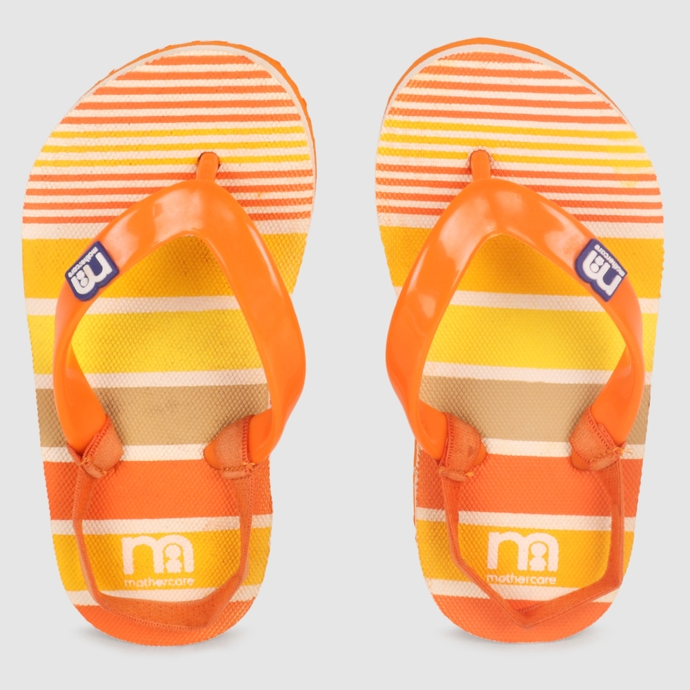 

Unisex Flip Flop With Back Strap Stripe Printed Multicolor