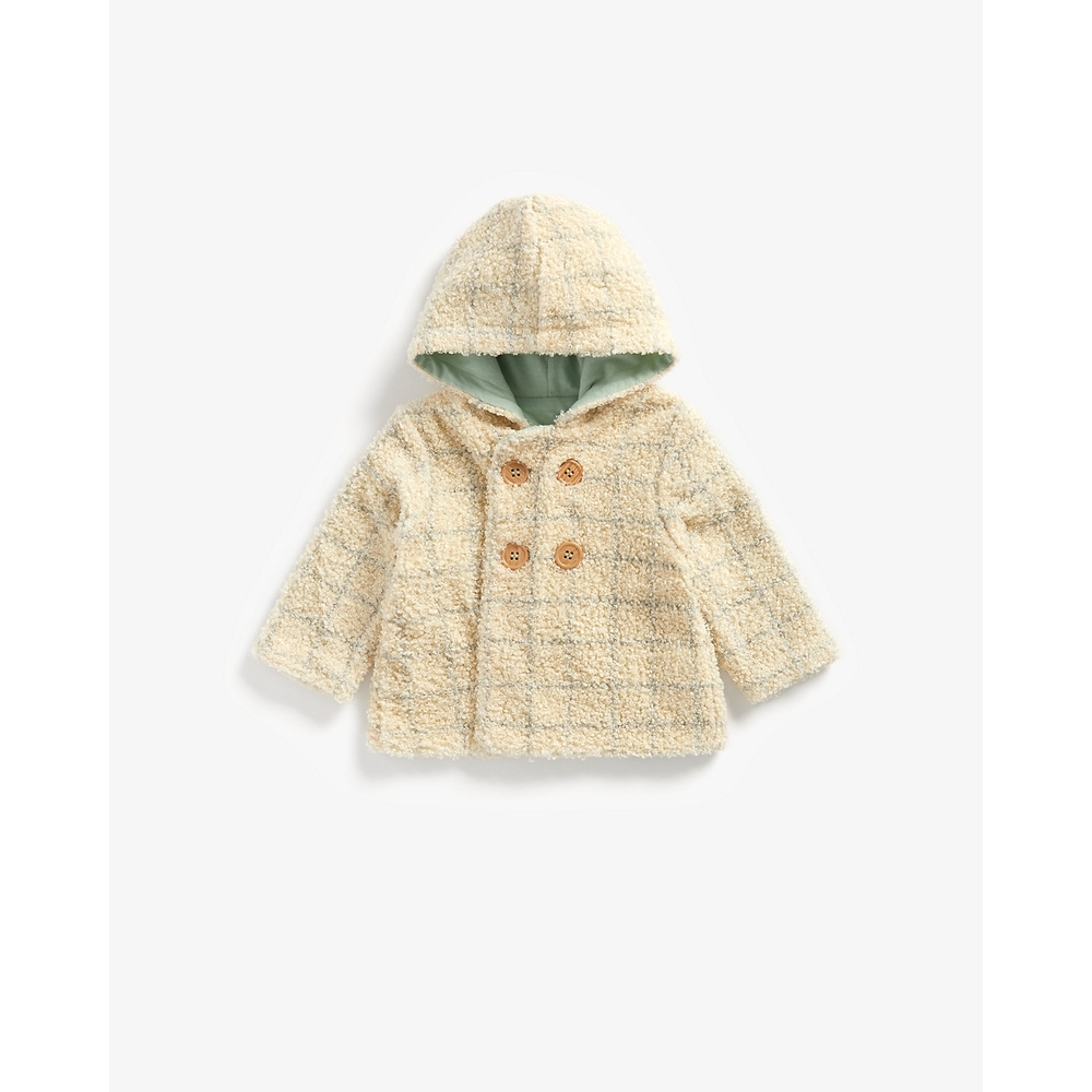 

Boys Full Sleeves Reversible Jacket Hooded - Beige