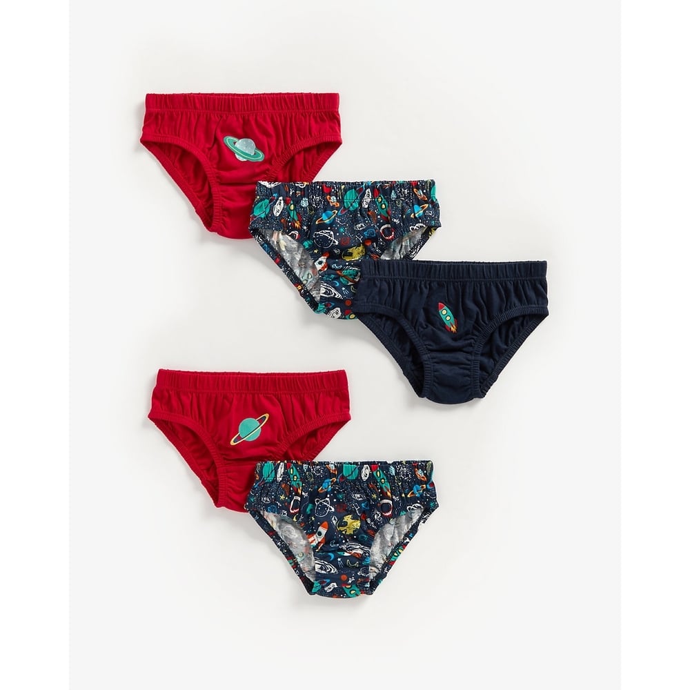 

Boys Briefs Space Print - Pack Of 5 - Multicolor