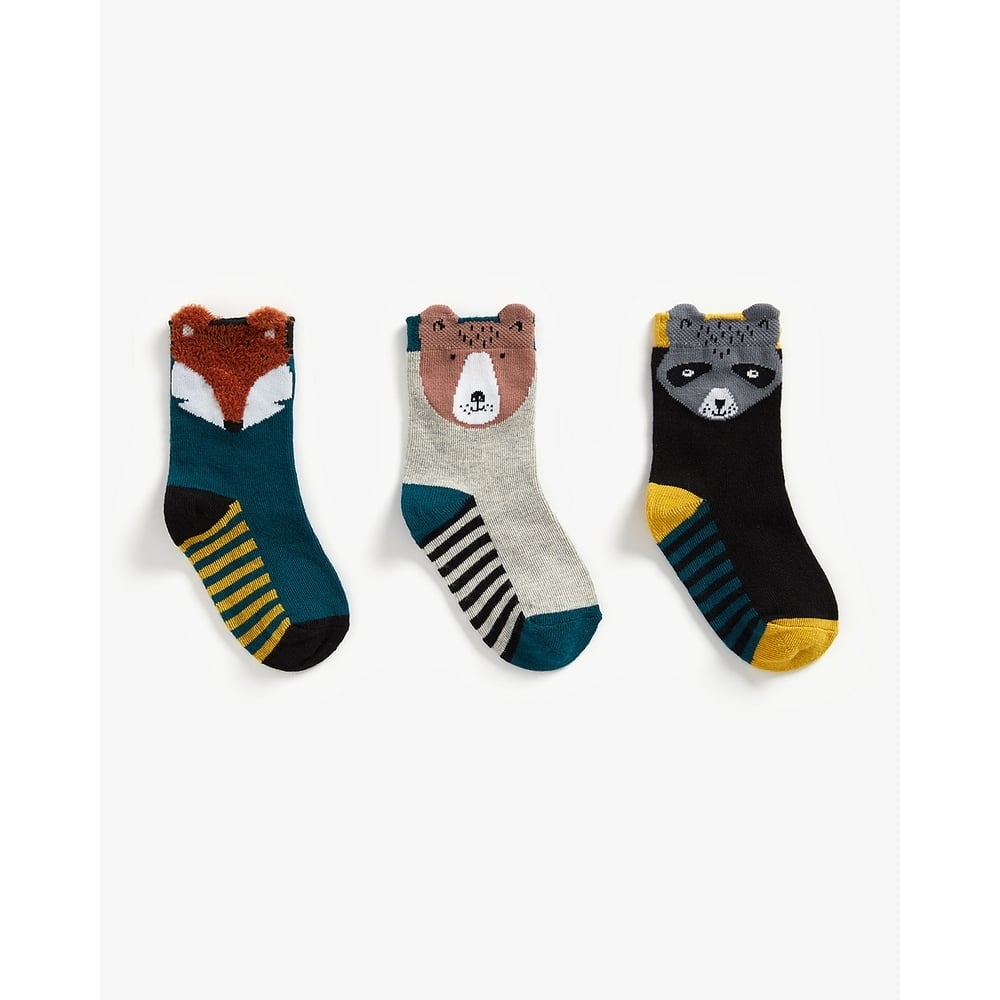 

Boys Socks 3D Ear Details - Pack Of 3 - Multicolor