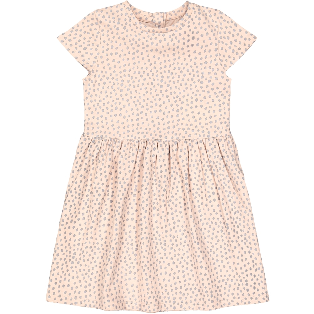 

Girls Half Sleeves Dress Spot Print - Pink