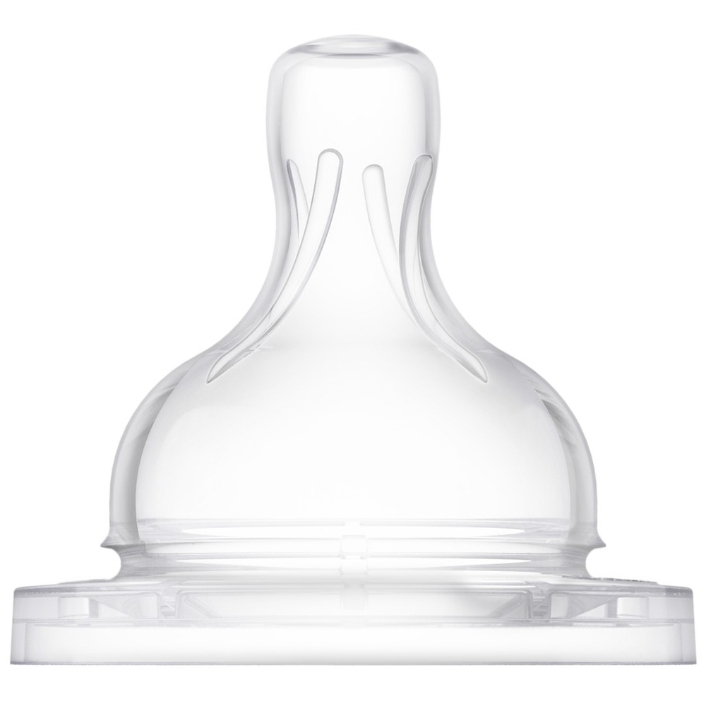 

Avent medium flow 3 holes classic silicone teats translucent pack of 2