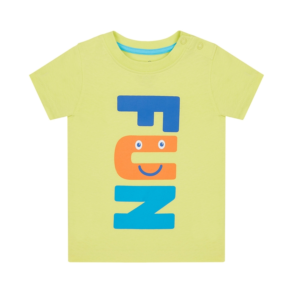 

Boys Half Sleeves T-Shirt Text Print - Lime