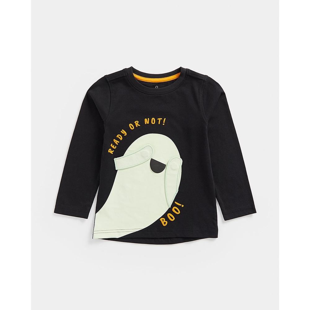 

Boys Full Sleeves T-shirt Glow in Dark-Black
