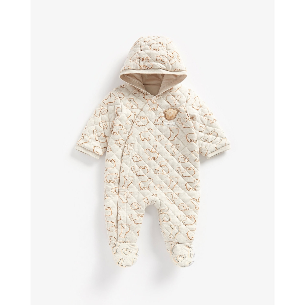 

Unisex Full Sleeves Snowsuit Hooded-Beige