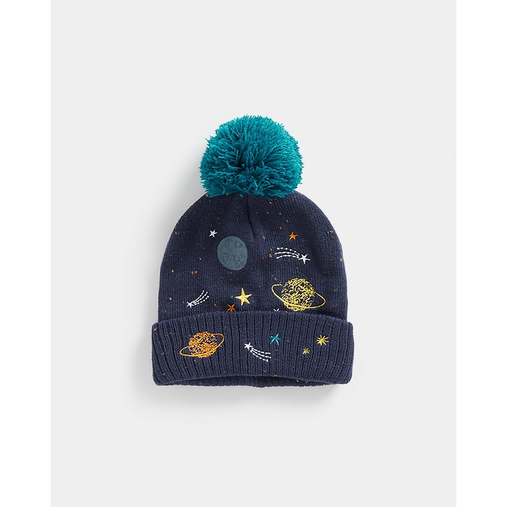 

Boys Beanie Pom-Pom Detailing-Navy