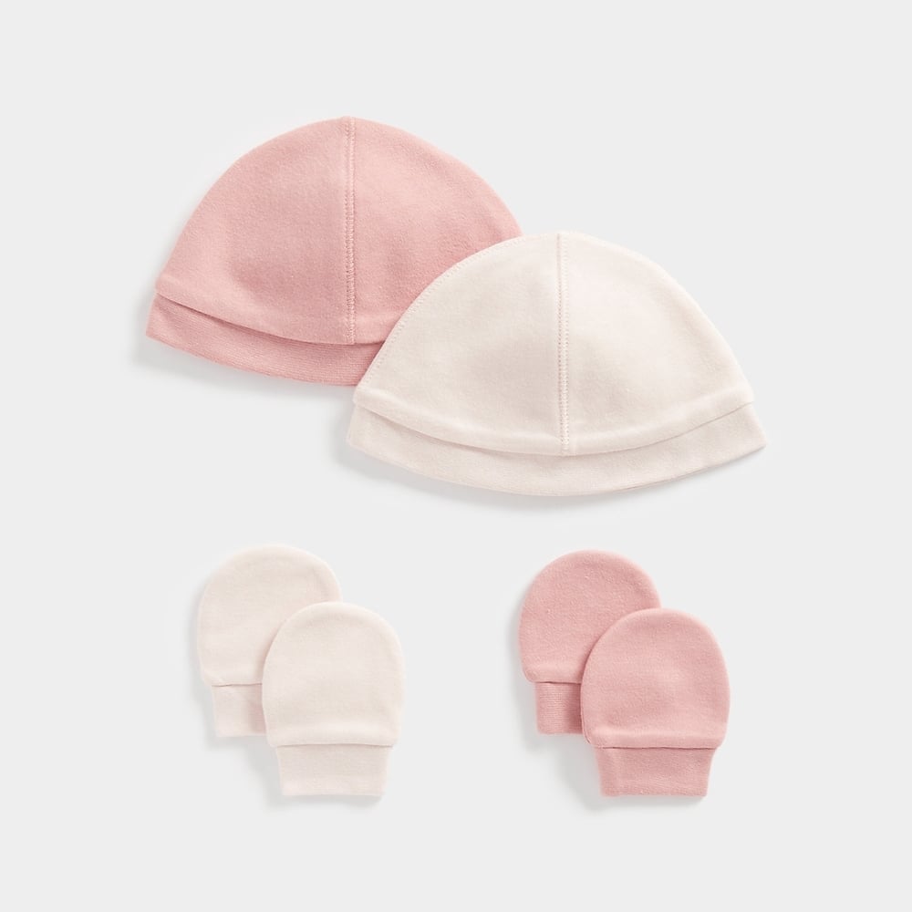 

Mothercare Girls My First Collection Hat&amp Mitt-Pack of 5-Pink