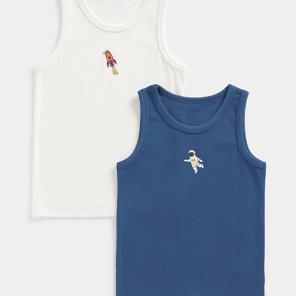 

Mothercare Boys Space design Vest-Pack of 2-Multi