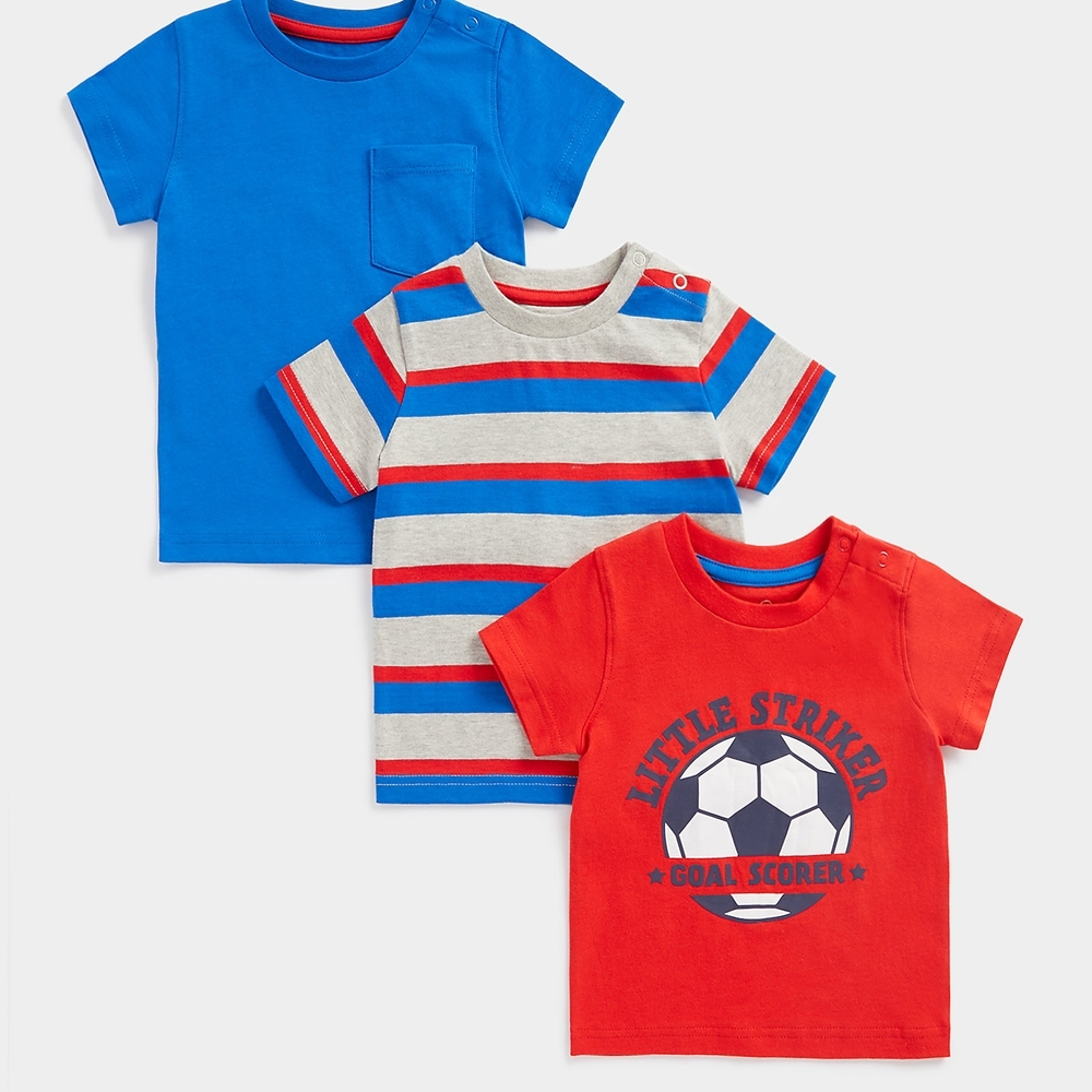 

Mothercare Boys Short Sleeves T-shirt-Pack of 3-Multi