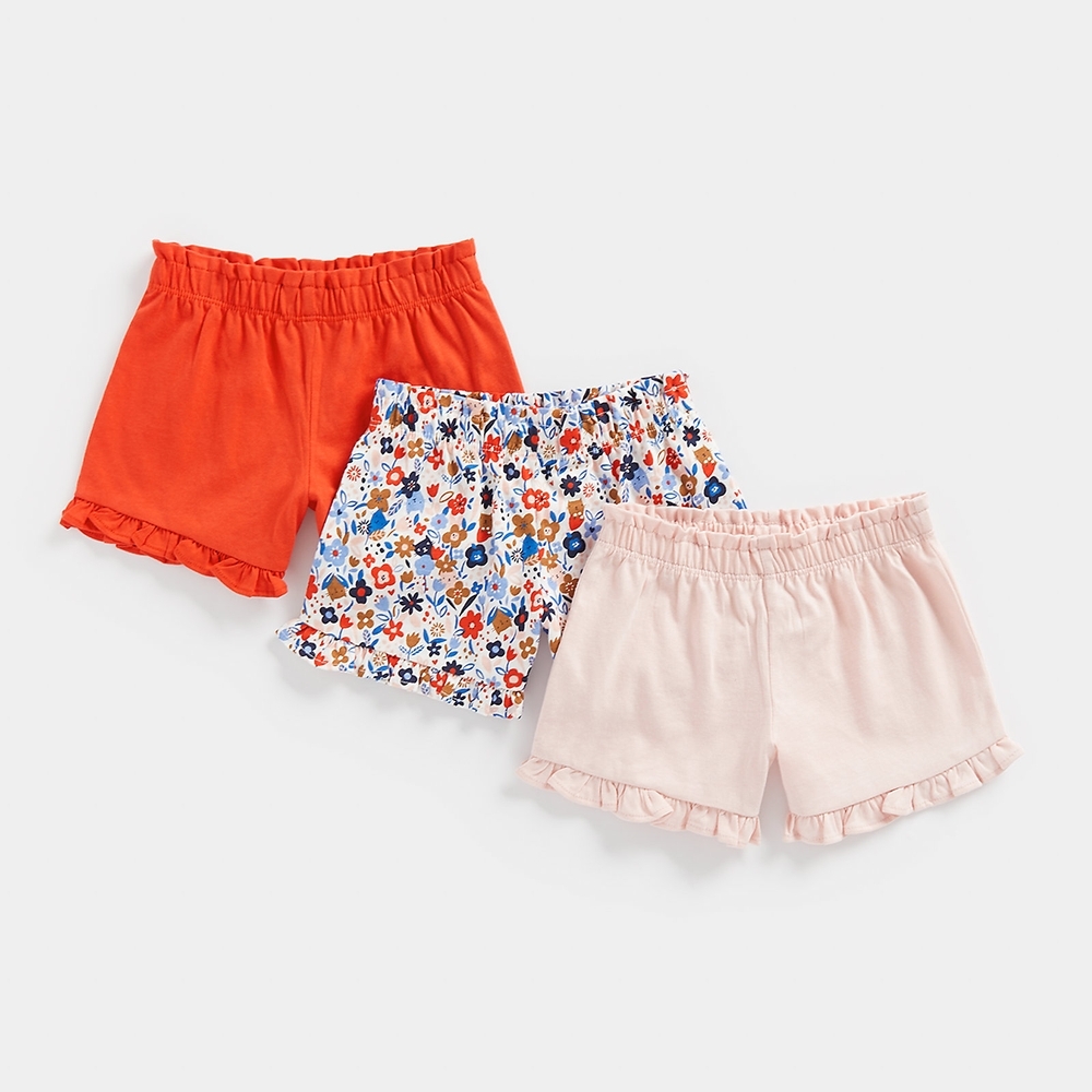 

Mothercare Girls Short-Pack of 3-Multi
