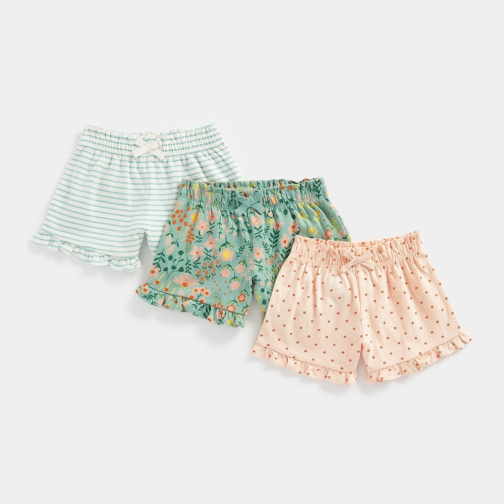 

Mothercare Girls Short-Pack of 3-Multi