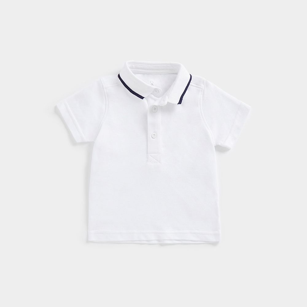 

Mothercare Boys Short Sleeves Polo -White