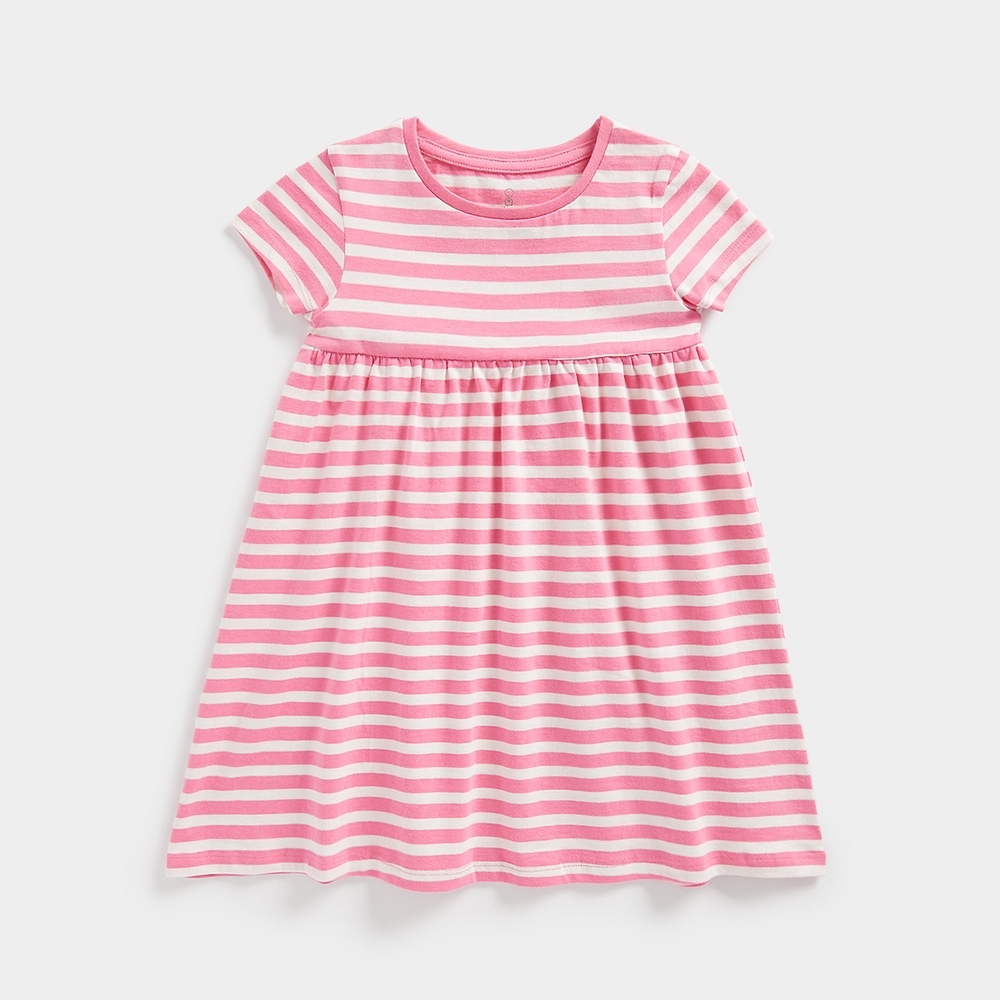 

Mothercare Girls Short Sleeves Casual Dress -Pink