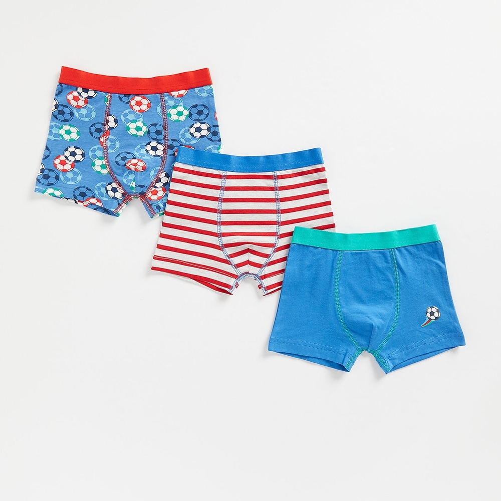 

Mothercare Boys Football Print Trunks-Pack of 3-Multi