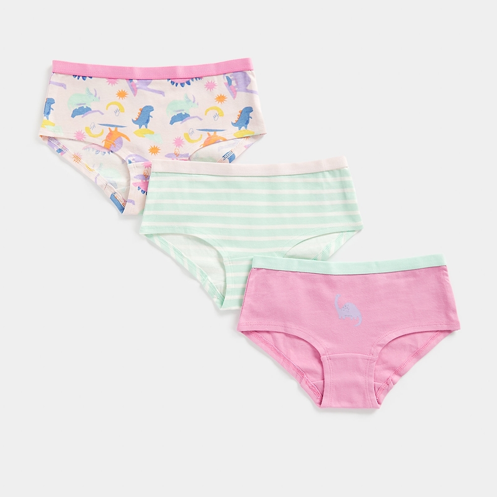 

Mothercare Girls Dino deisgn Hipster-Pack of 3-Multi