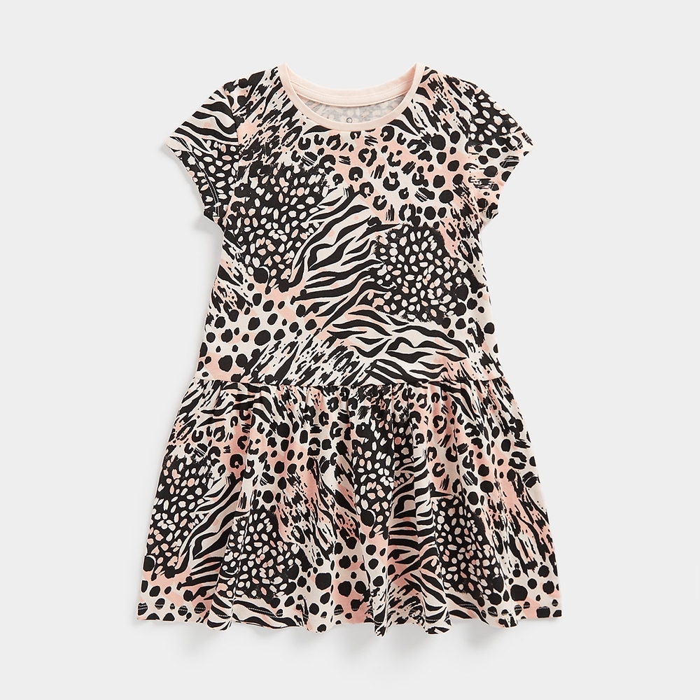 

Mothercare Girls Short Sleeves Casual Dress -Pink