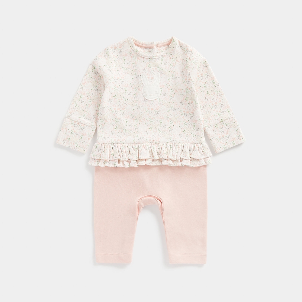 

Mothercare Unisex Full Sleeves Bunnie design All In One -Multi