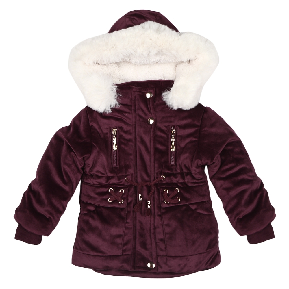 

Girls Full sleeves Jacket - Burgundy