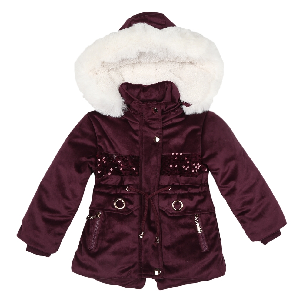 

Girls Full sleeves Jacket - Burgundy