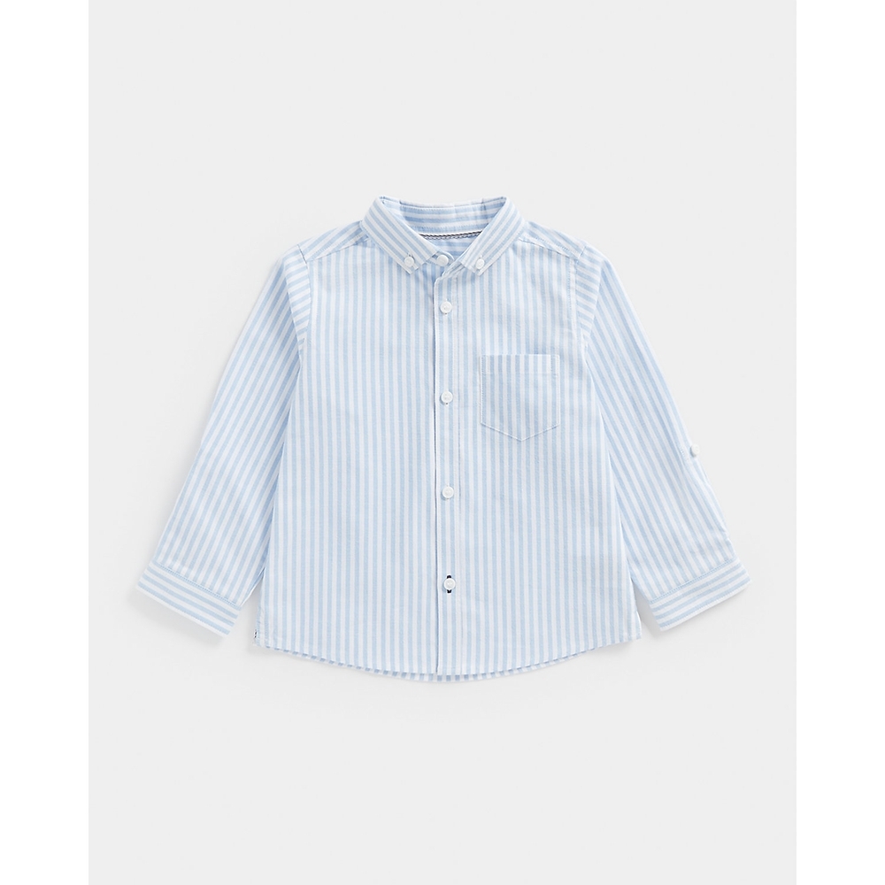 

Boys Full Sleeves Shirt Striped-Blue