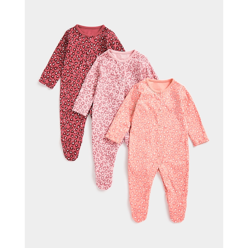 

Girls Full Sleeves Sleepsuit -Pack Of 3-Multicolor