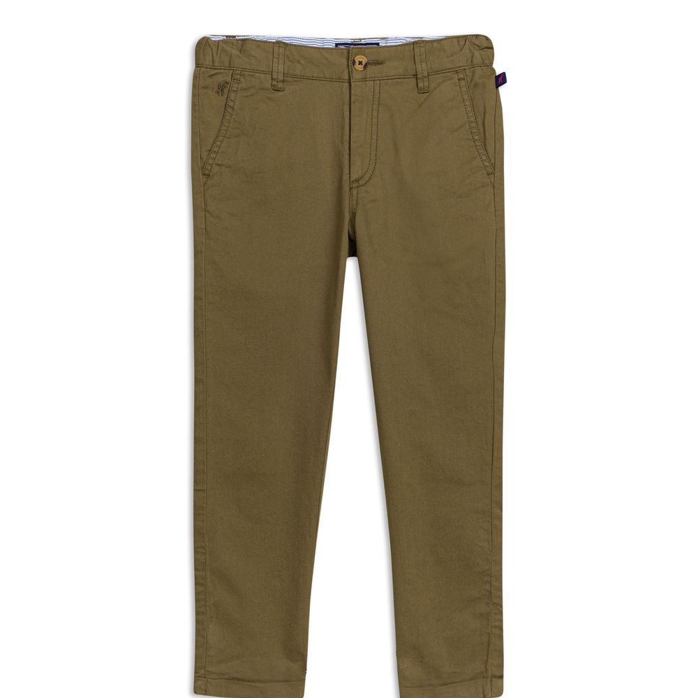 

h by hamleys heritage boys solid stretch trouser - green