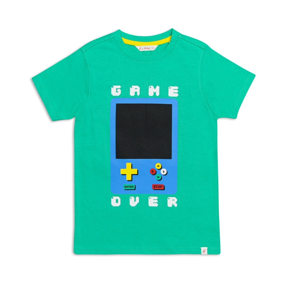

h by hamleys round neck boys tshirt - green pack of 1
