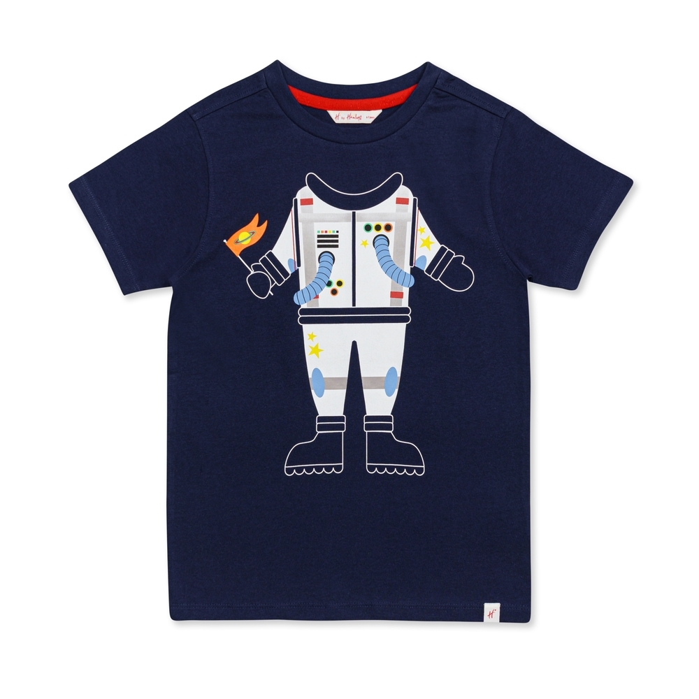 

h by hamleys printed boys tshirt - navy