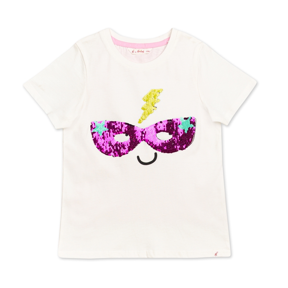 

h by hamleys girl's tee and skirt set- multi colour
